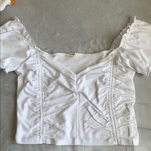 Garage cropped stretchy blouse